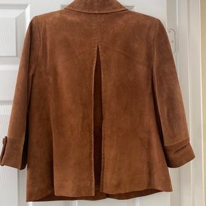 Amber Sun vintage brown suede flared jacket.